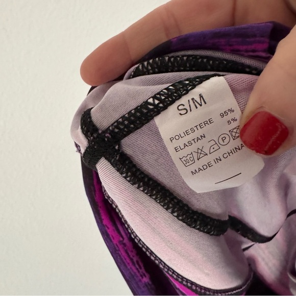 Leggings Stretch Athletic Yoga Mesh Cut Out S/M Activewear Athleisure Workout - Picture 7 of 11